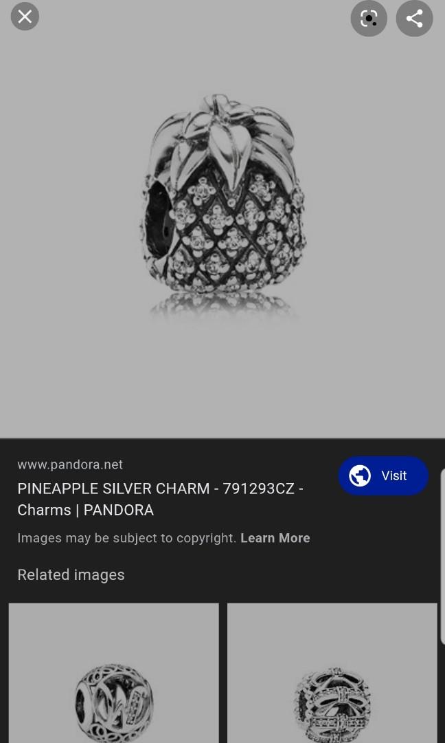 Pandora pineapple charm retired top