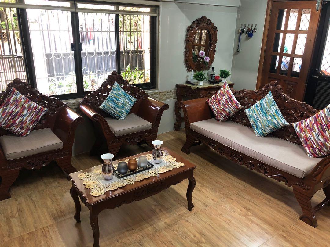 Solid Narra Cleopatra Sofa Set Home Furniture Furniture Fixtures Sofas On Carousell