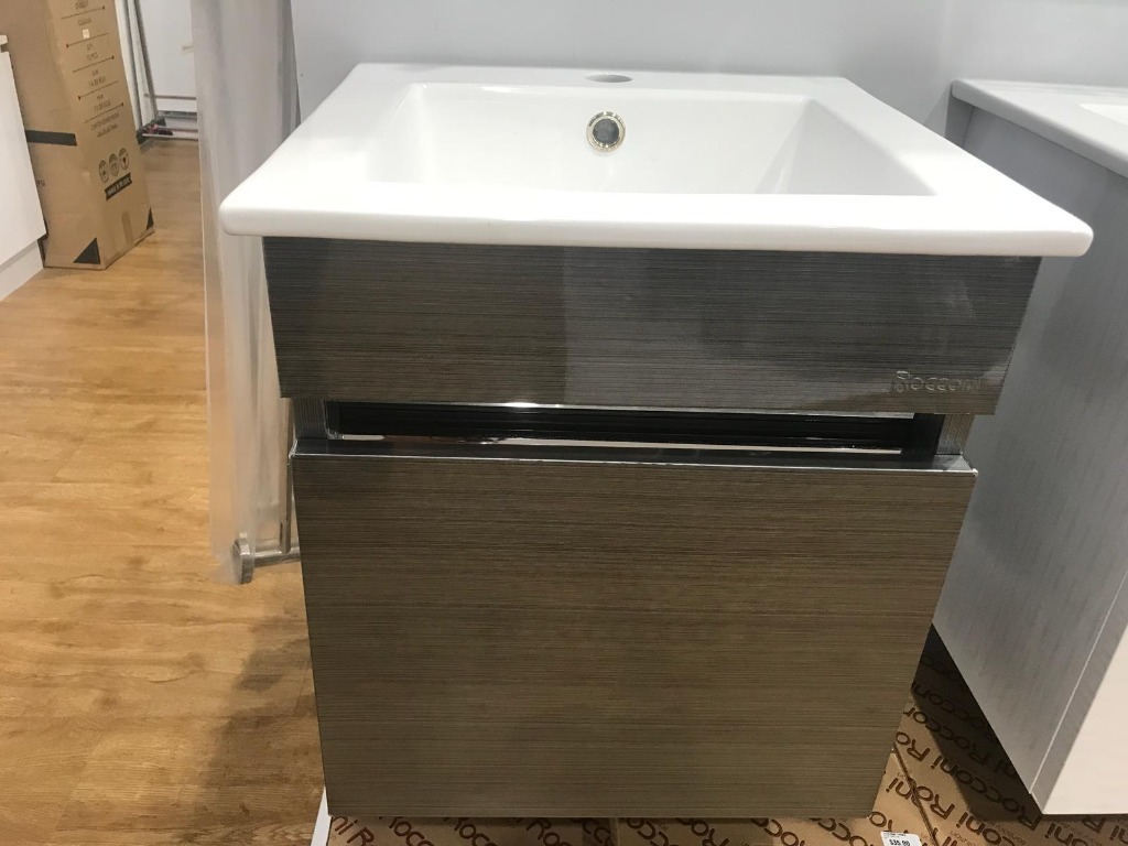 stainless steel vanity cabinet with basin grey/white, furniture