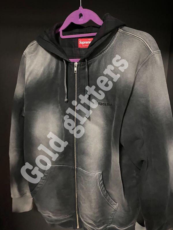 Supreme bleached zip up hotsell hoodie