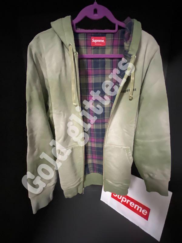 Supreme FW 18 bleached zip up sweatshirt hoodie