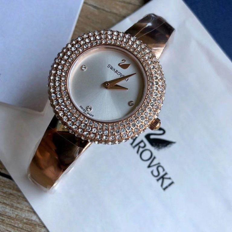 Swarovski crystal sales rose watch