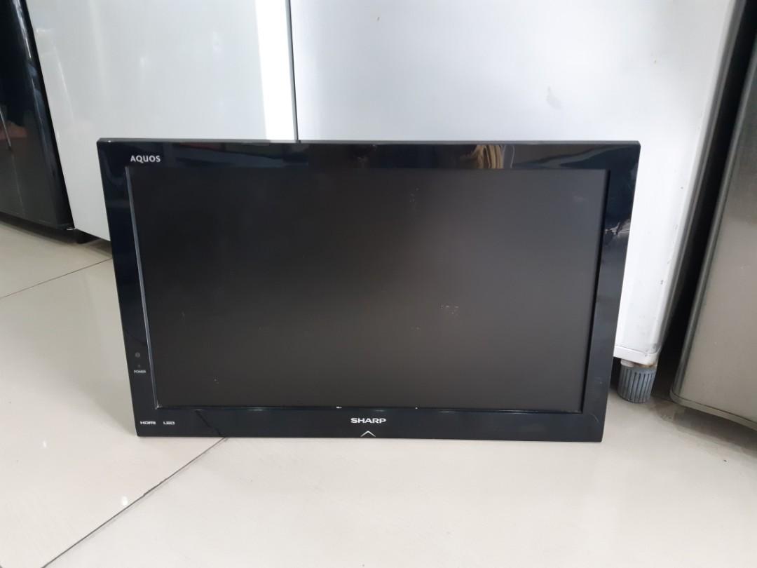 Tv led 22' Sharp Aquos, hdmi, vga, bisa monitor CCTV, Elektronik, TV