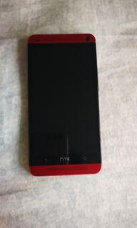 Used HTC one red m7 beats audio cellphone