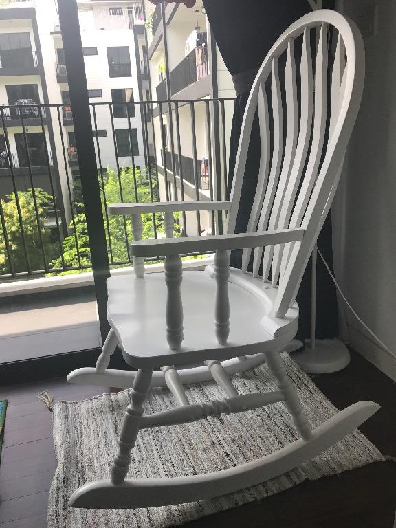 wooden arm chair rocking chair breast feeding chair, Furniture