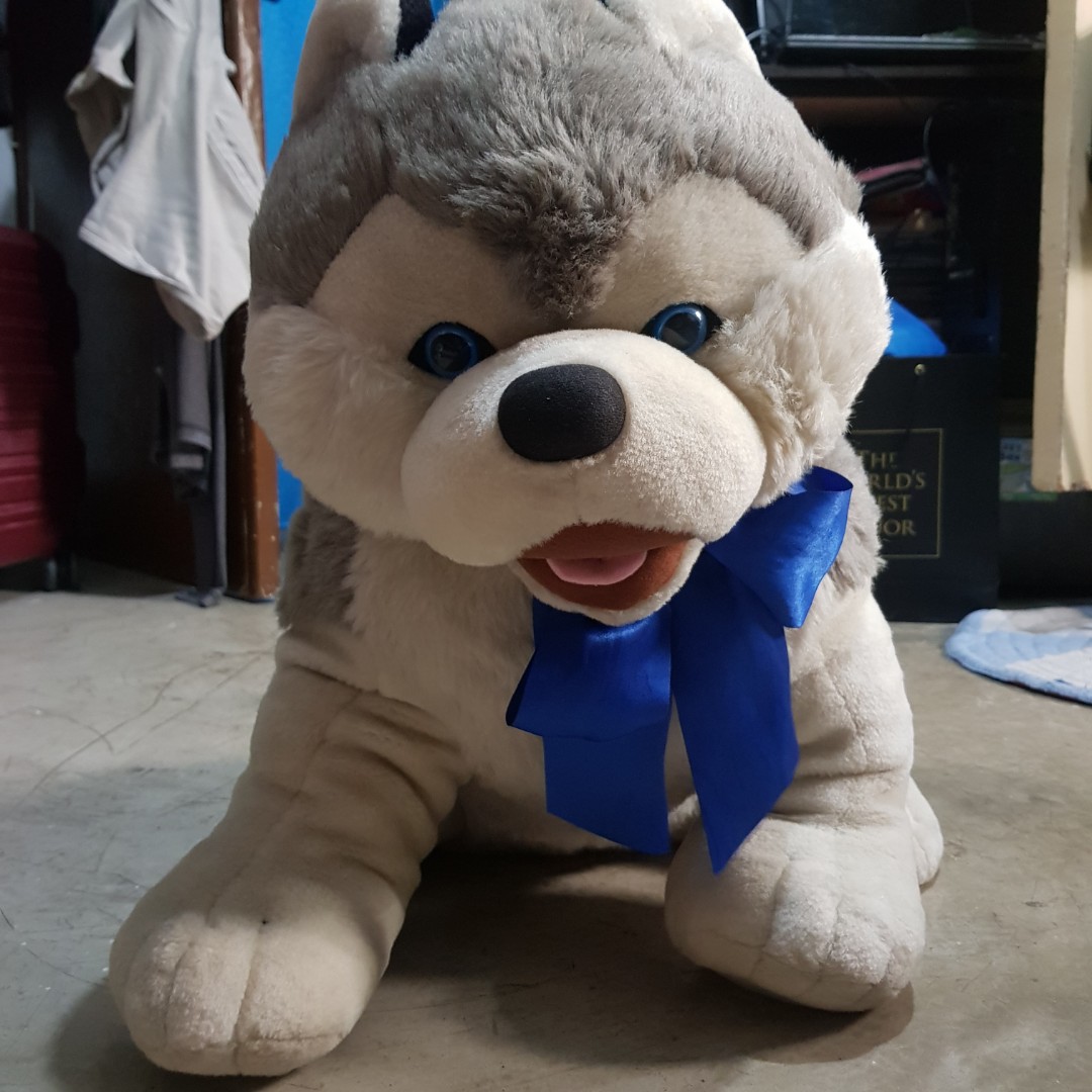 husky stuffed toy blue magic