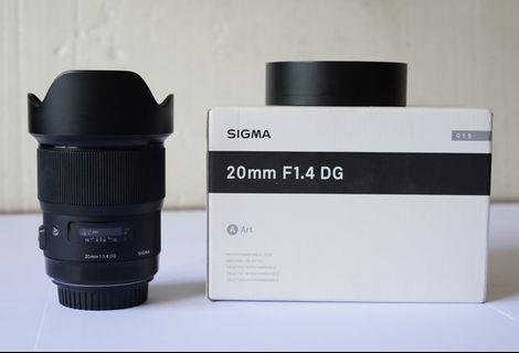 Sigma 20mm F1.4 DG HSM ART For Canon