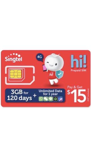 SingTel Prepaid Sim Card Golden Number