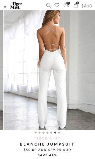 tiger mist blanche jumpsuit