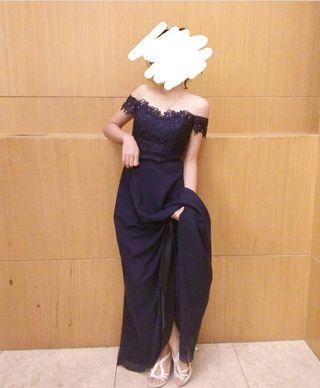 Long Gown in Dark Blue