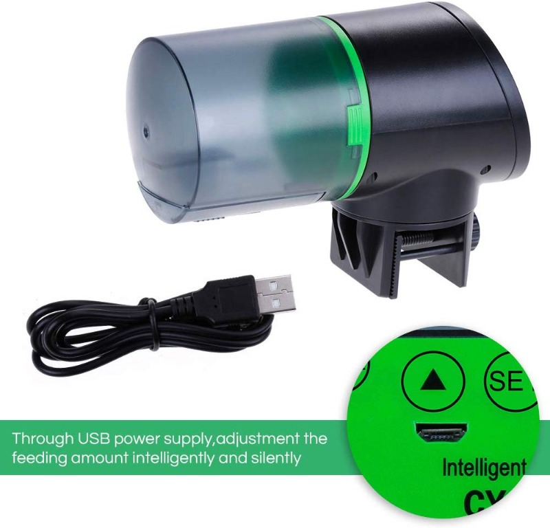 4321) Zacro Automatic Fish Feeder Rechargeable Timer Fish Feeder with