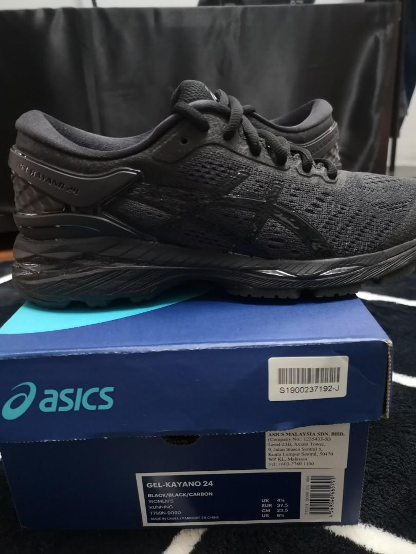 Asics kayano 24 sale black black carbon