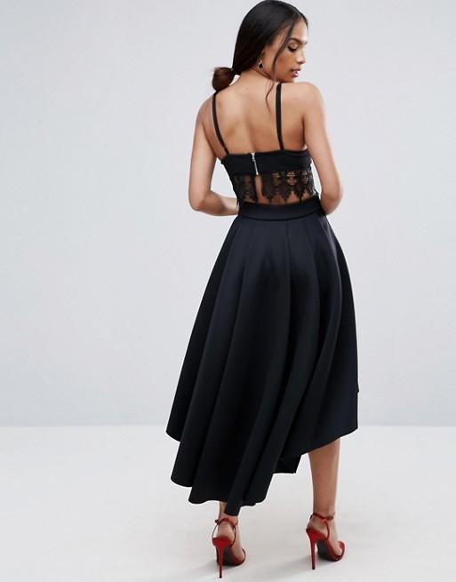 Asos design midi prom skirt in scuba clearance