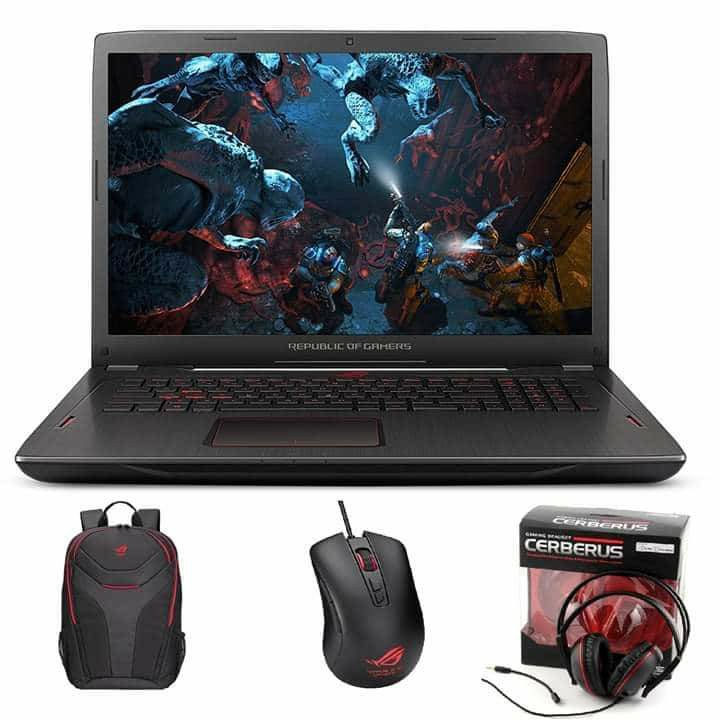 Brand New Asus Rog Strix Gaming Notebook Amd Ryzen 7 16gb Ram 1tb Hdd 128gb Ssd 17 3 Fhd Amd Radeon Rx580 4gb With Cerberus Gaming Headset Gaming Mouse Backpack Electronics