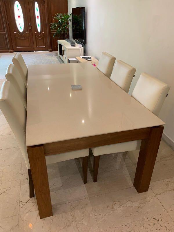 Quartz top 2025 counter height table
