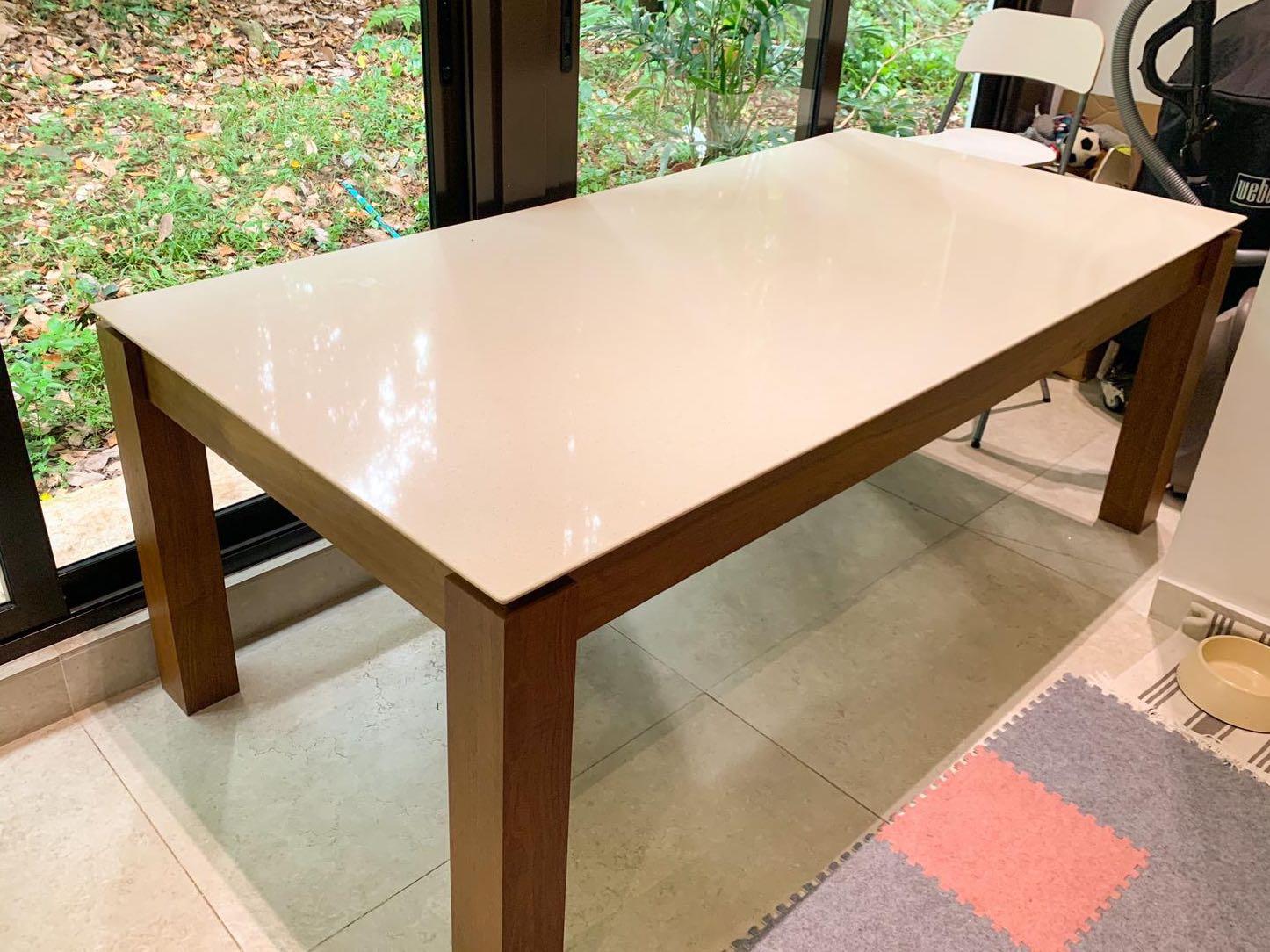Cellini Max quartz top dining table 2 meter., Furniture & Home Living ...