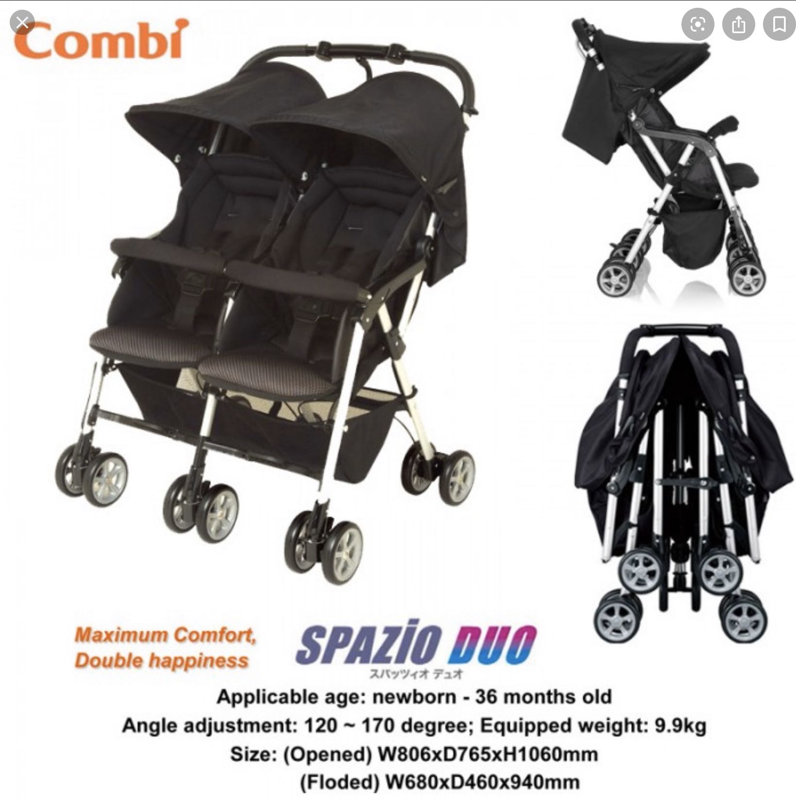 Combi side by side stroller outlet