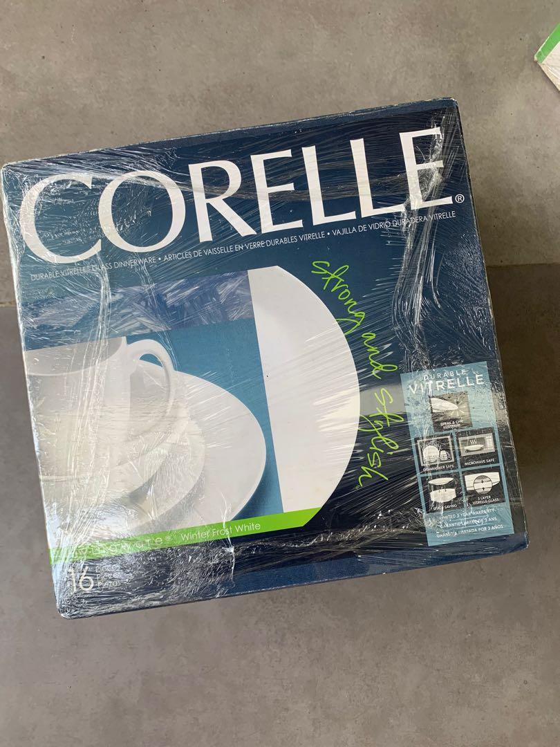 Corelle Box Corelle 16 piece Dinnerware Set Winter Frost, Furniture & Home Living ...
