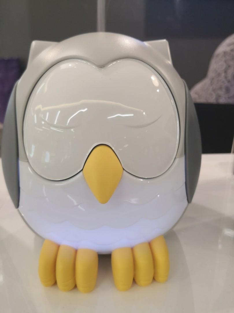 Feather the Owl Diffuser (Category: Home Fragrance) located in Singapore. Submitted by minnie_bunny (Listing ID 276036699, Image 1). Description: Cuteness overload!!! This exclusive, custom-designed ultrasonic diffuser functions as a humidifier, aroma diffuser, night-light, and white-noise machine—owl in one! * multiple diffusion from low to high * 10 different LED light options to fit any mood * 5 white-noise sound options (rain, birds, ocean wa