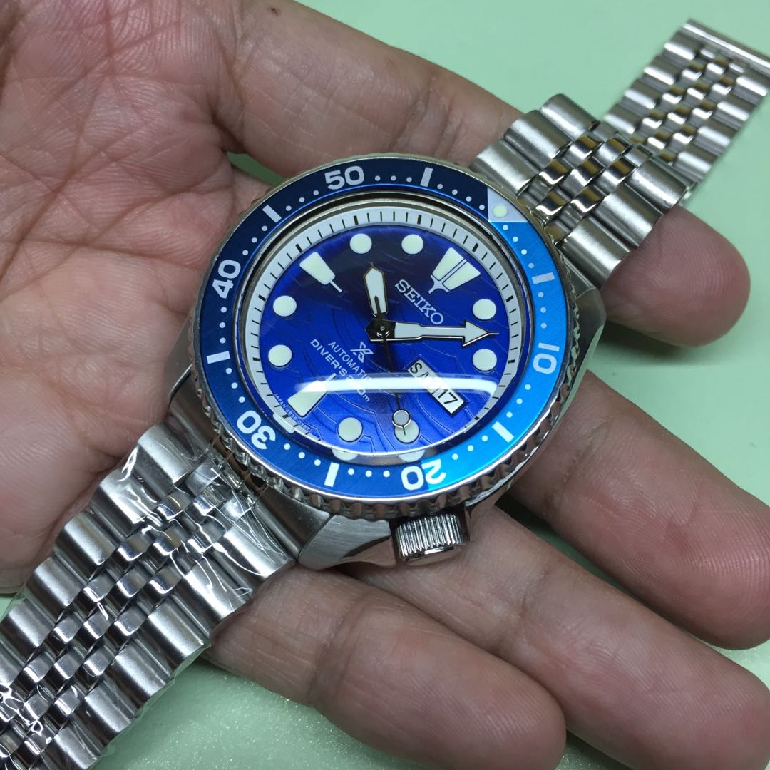 For Sale: 1987 Seiko Diver Automatic 6309-7290 “Blue Lagoon, Wave Dial 🌊  Mod.”, Men's Fashion, Watches & Accessories, Watches on Carousell