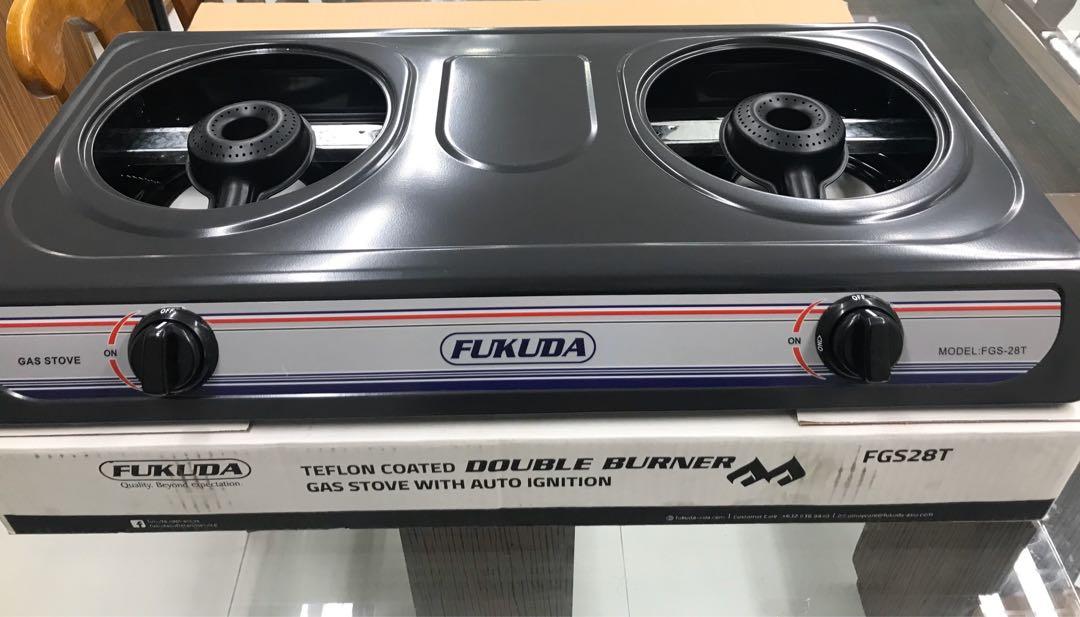FUKUDA DOBLE BURNER GAS STOVE TEFLON COATED, Community on Carousell