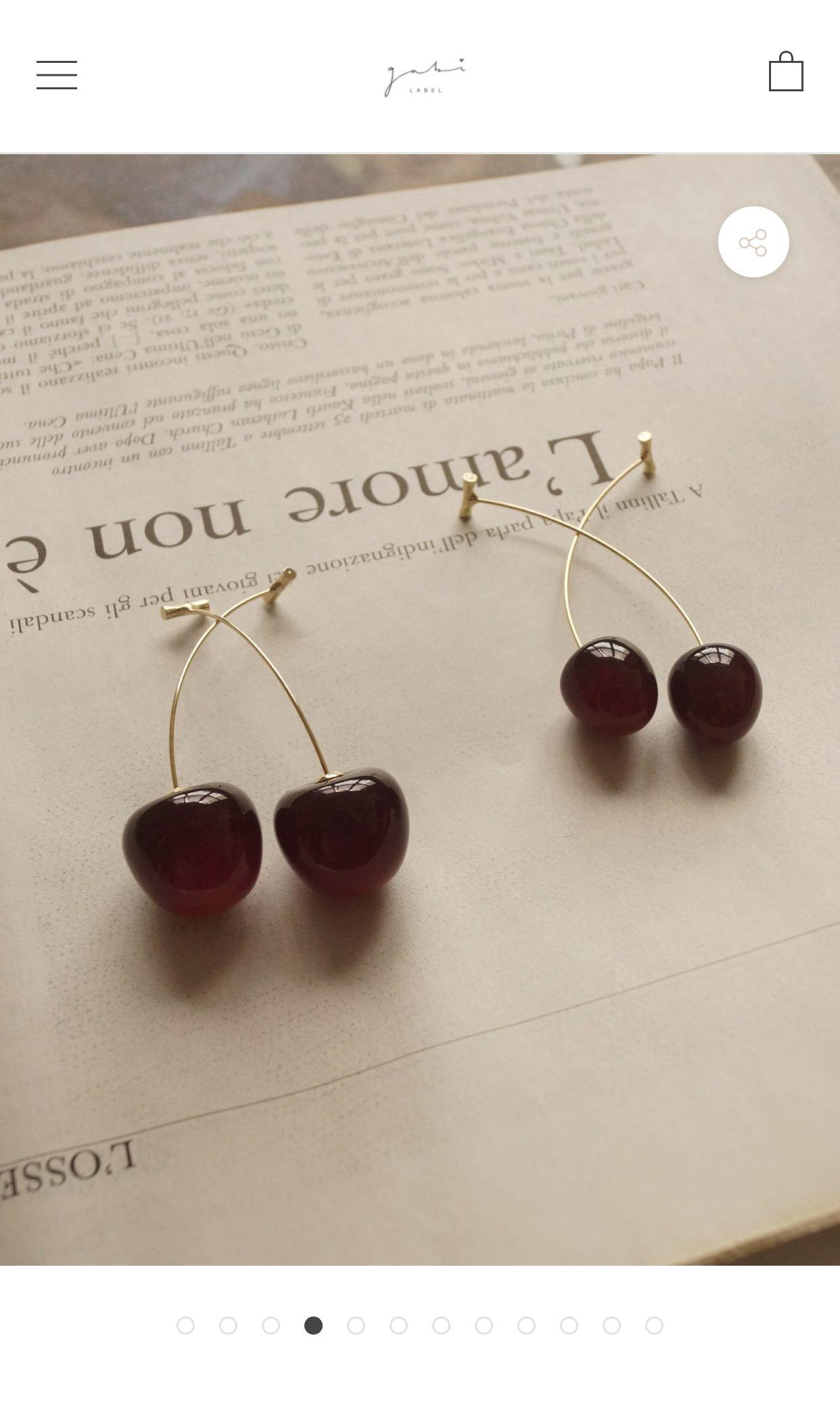 Gabi label cherry hot sale earrings