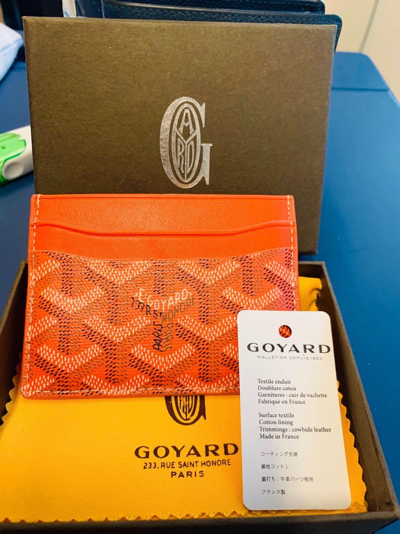 Goyard card holder orange store