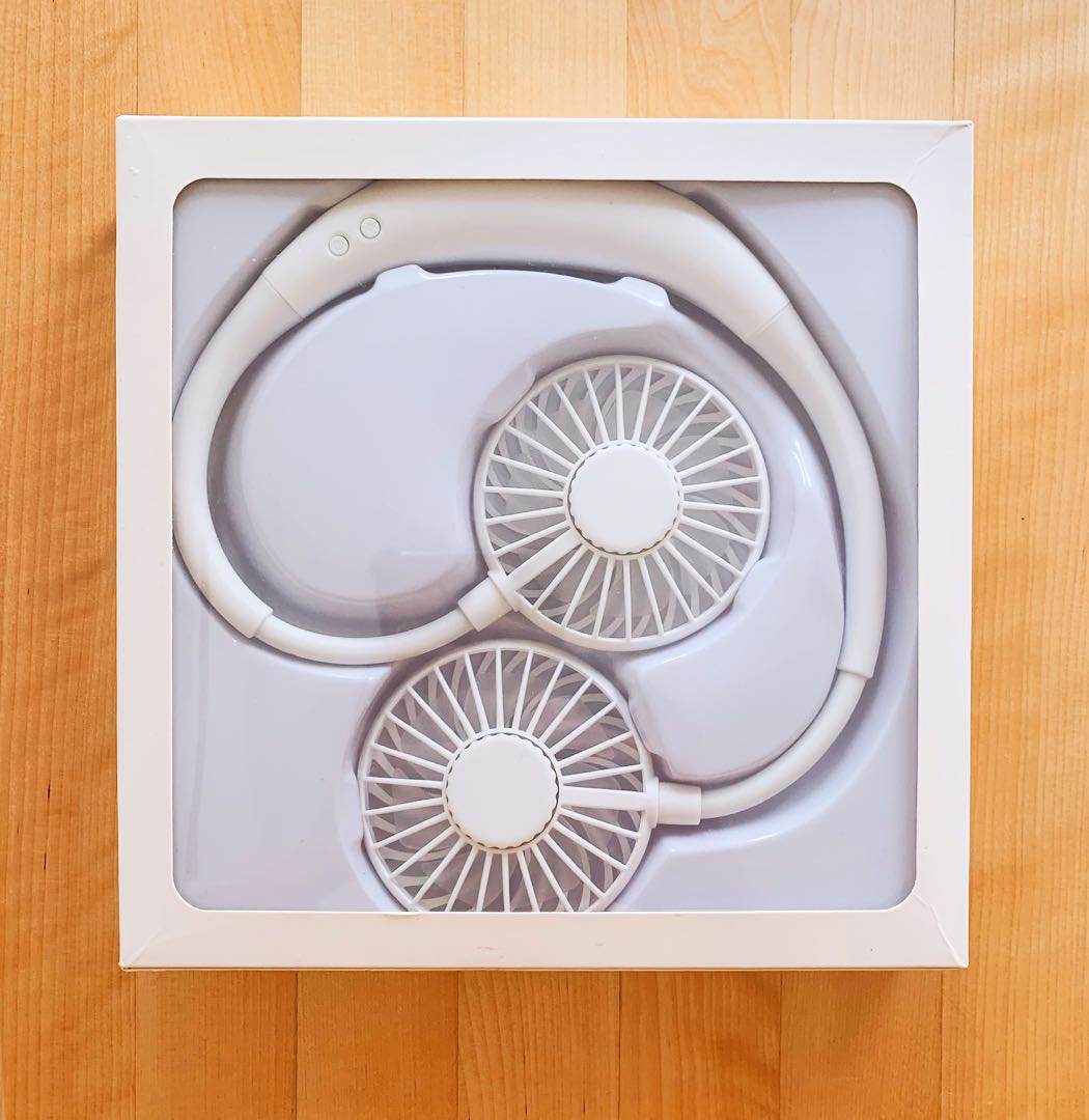 HandsFree Neck Fan Sports Wear Aromatherapy Fan (X8) White