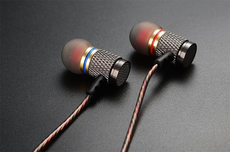 KZ EDR1 heavy bass earphone metal in ear monitor wire control