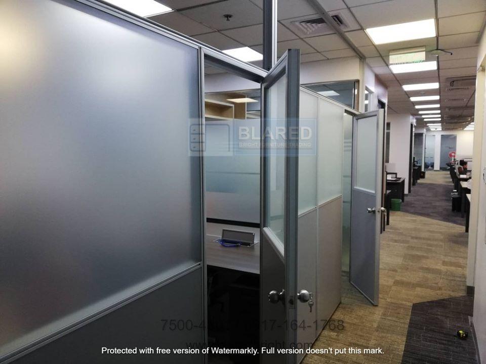 Laminated Glass Floor To Ceiling Office Furniture Partition