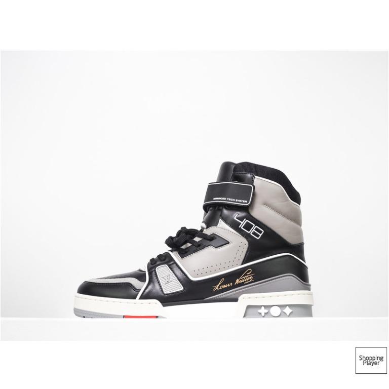 Buy Louis Vuitton Trainer Sneaker Boot 'Black Grey' - 1A54IS - Black