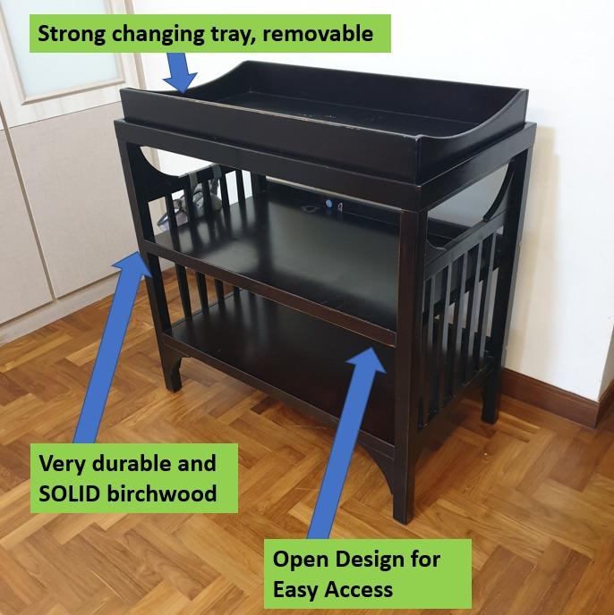 50 Argington Bam Changing Table Ebony Very Low Price Babies Kids Cots Cribs On Carousell