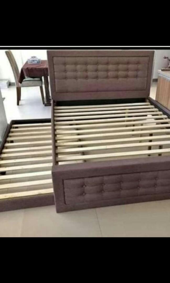 JIT-7809 60" Padded Bed Frame w Pull out bed 36" (Category: Bed Frames & Mattresses) located in Binan City. Submitted by mark.365 (Listing ID 275990330, Image 1). Description: JIT-7809 Padded Bed Frame 60" w Pull out.36" P12,300. If with Uratex Foam w 5 yrs warranty 6x60x75 and 4x36x75 Total P20,300. Pls like us on FB. Bonifacio NBE Sales Center. to see more of our products. Im Marky. Cp#09228723292.