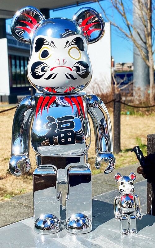 Pre-Order預訂MEDICOM TOY BE@RBRICK - 達磨銀メッキ100%+ 