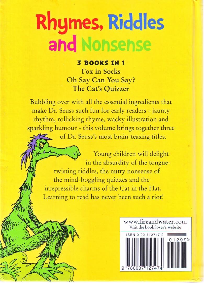 Rhymes, Riddles And Nonsense By Dr. Seuss, Hobbies & Toys, Books 