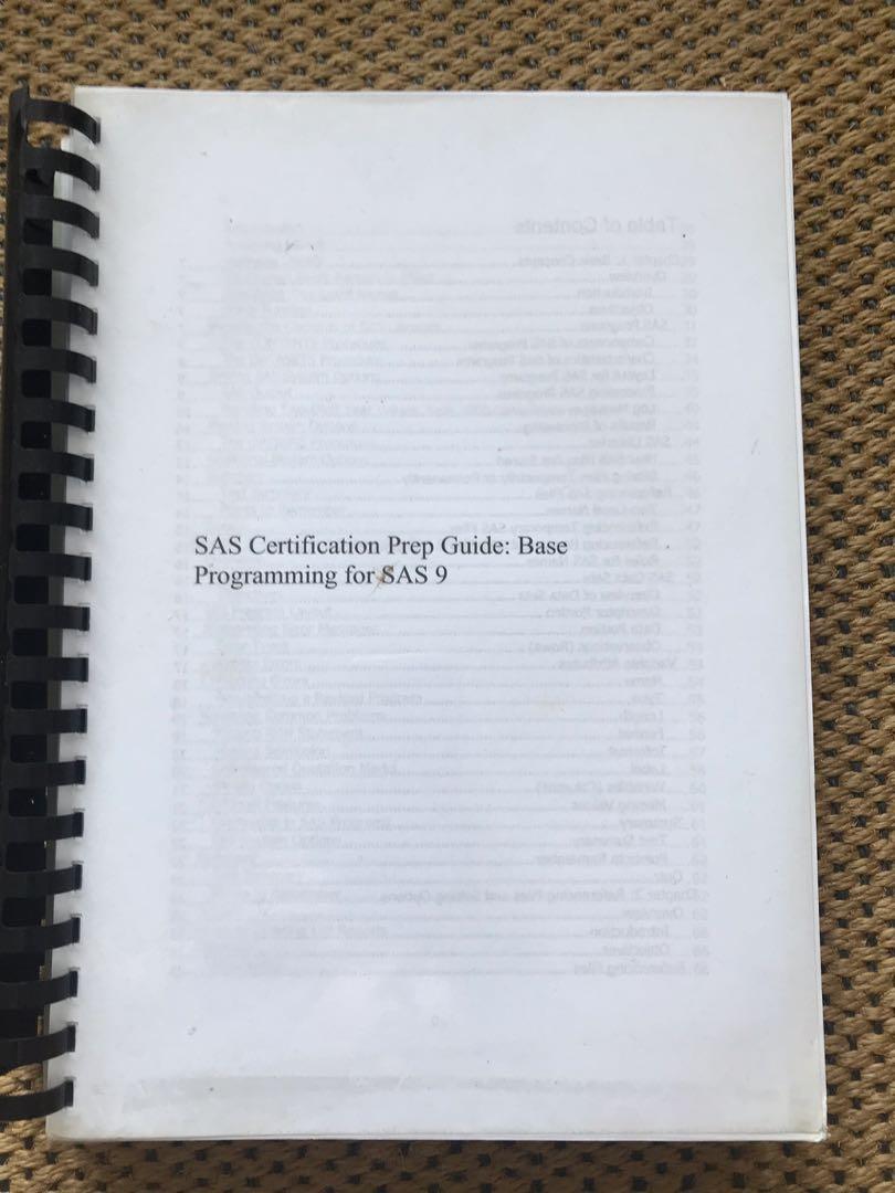 SAS Certification Prep Guide: Base Programming (Category: Textbooks) located in Singapore. Submitted by palmboom (Listing ID 276050676, Image 1). Description: Free. To bless. Self collect at Prince Charles Crescent. Or top-up for standard postage as per charged by SingPost. #analytics programming coding.