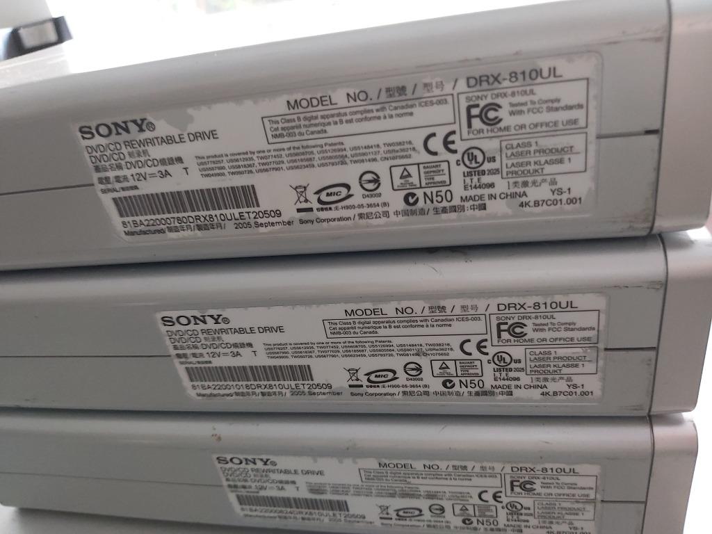 Sony Drx 810ul Dual Double Layer Dual Layer Dvd Cd Rewritable Drive
