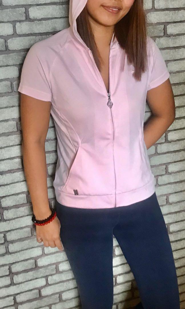 Sporty top with hood (Category: Others Tops) located in Mandaluyong City. Submitted by Declutter_Princess (Listing ID 276045835, Image 1). Description: Fits small to medium In very good used condition Last price posted Plus sf or grab/lalamove c/o the buyer.