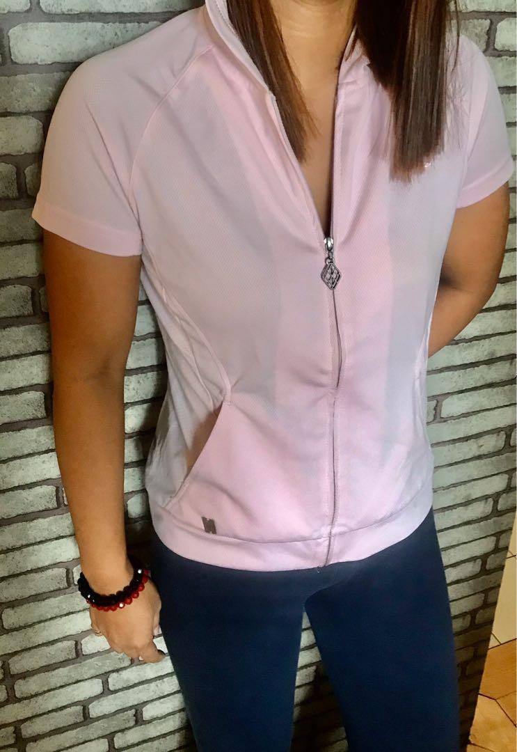 Sporty top with hood (Category: Others Tops) located in Mandaluyong City. Submitted by Declutter_Princess (Listing ID 276045835, Image 2). Description: Fits small to medium In very good used condition Last price posted Plus sf or grab/lalamove c/o the buyer.