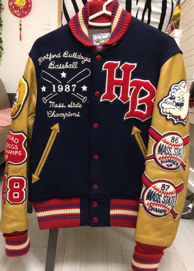 Whitesville Letterman Stadium Jacket Sugar Cane vintage 棒球褸, 男