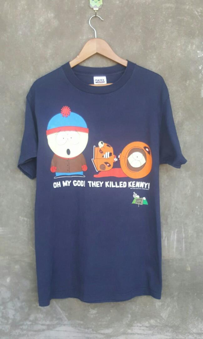 Vintage 1997 South Park Navy Blue Shirt Men S Fashion Clothes Tops On Carousell