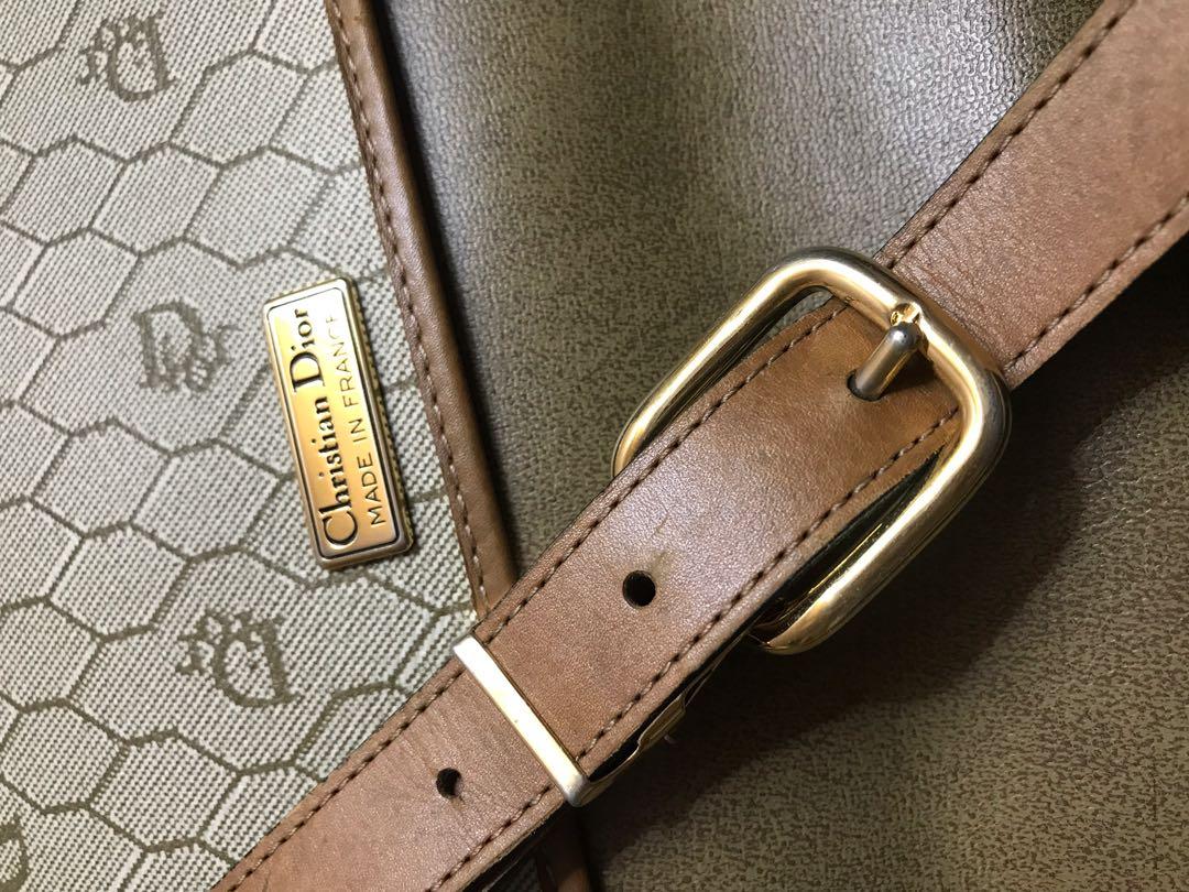 Vintage Christian Dior Honeycomb Monogram Crossbody Bag, Luxury, Bags & Wallets on Carousell