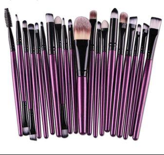 Valentine Gift : 20 Pieces Purple Makeup Brushes