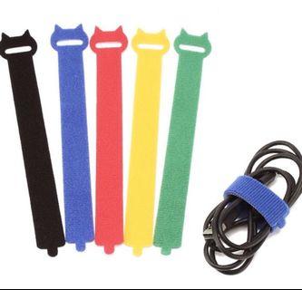INSTOCK 5pcs Velcro Cable Straps / Wire Cord Tie / Binder Holder Strap / Cable Ties / Cable Management