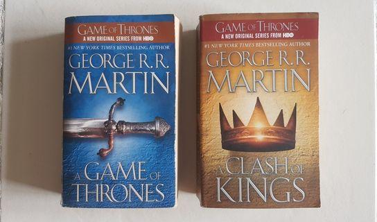 SALE: A Game of Thrones and A Clash of Kings by George RR Martin Books