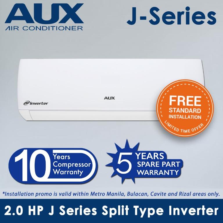 Aux Aircon 2hp J Series Split Type Inverter Tv Home Appliances Air Conditioning And Heating On Carousell