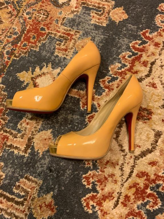 Christian louboutin nude platform sales