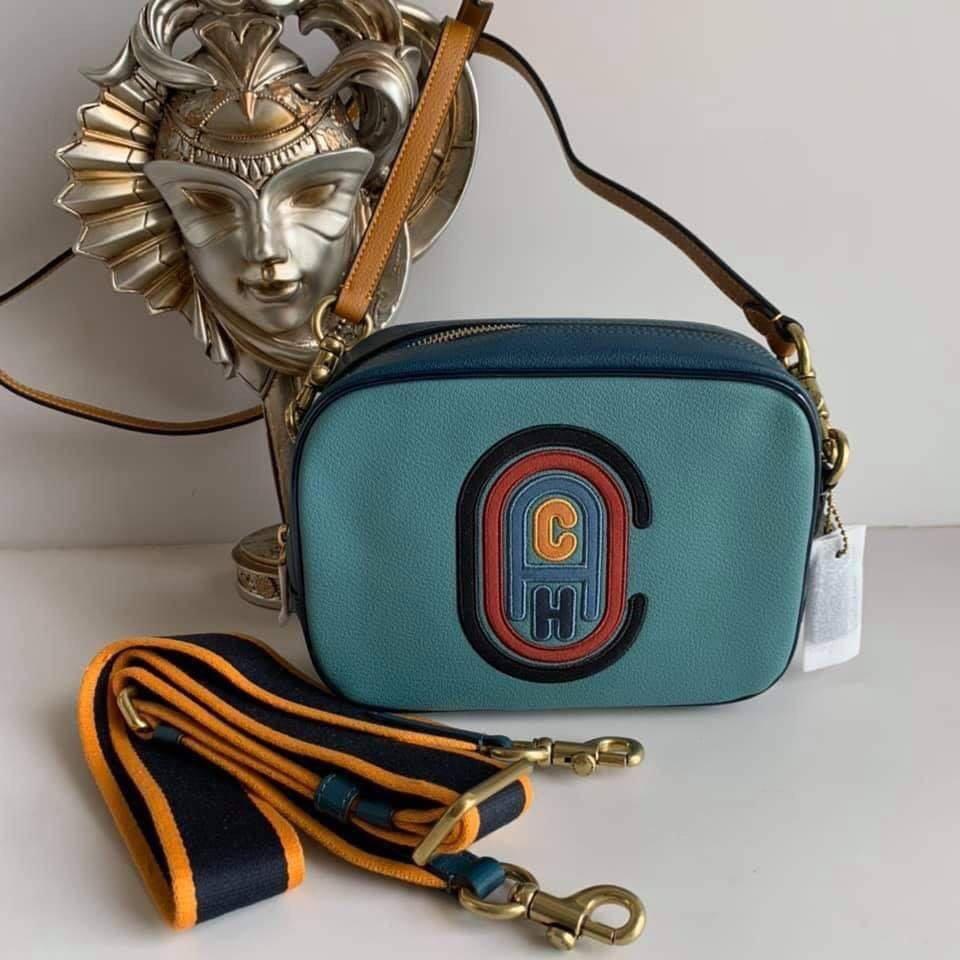 coach camera bag in colorblock