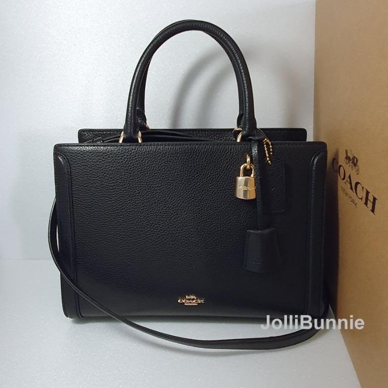 DEFECT] Coach Zoe Carryall in Black (F88037) - USA Loveshoppe