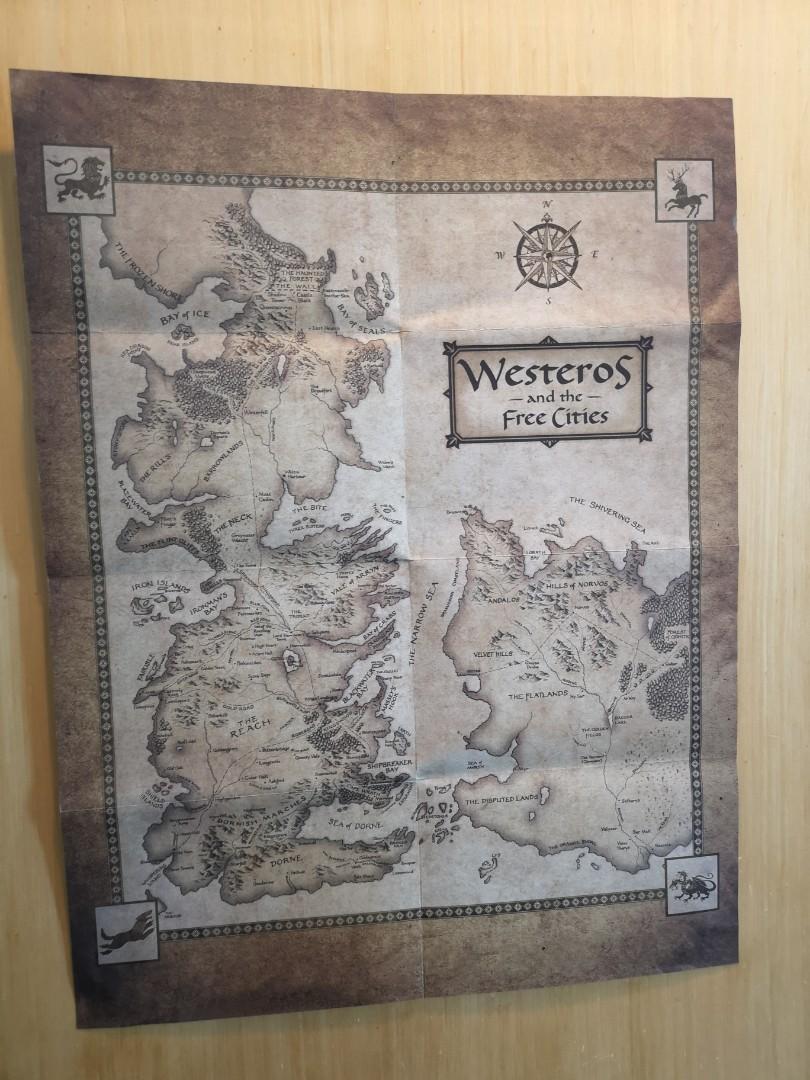 Game Of Thrones Book Set All 7 Books With Westeros Map Books